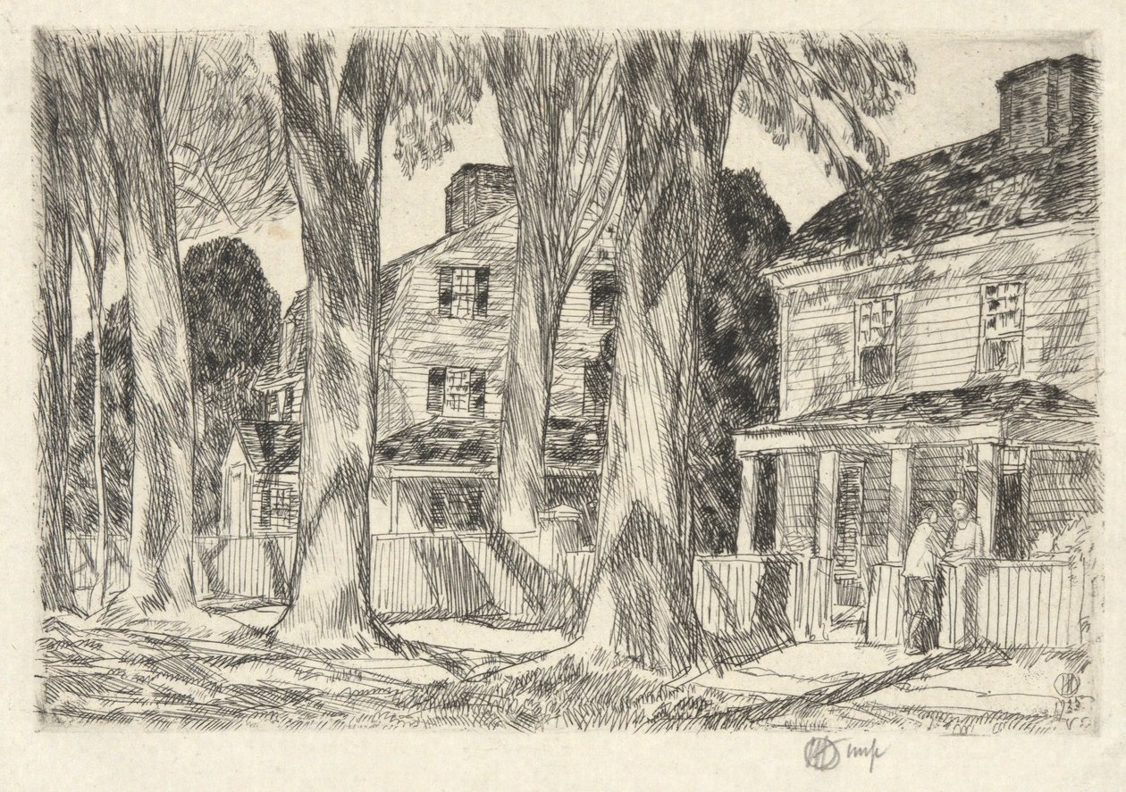 Sunlight Village Street, 1925 de Childe Hassam