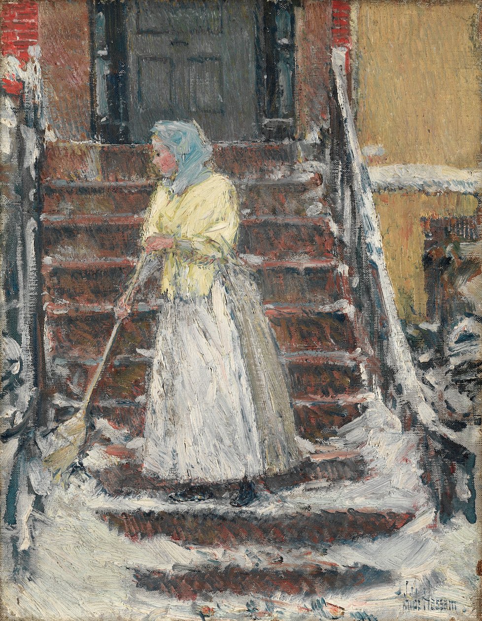 Varrer a neve de Childe Hassam