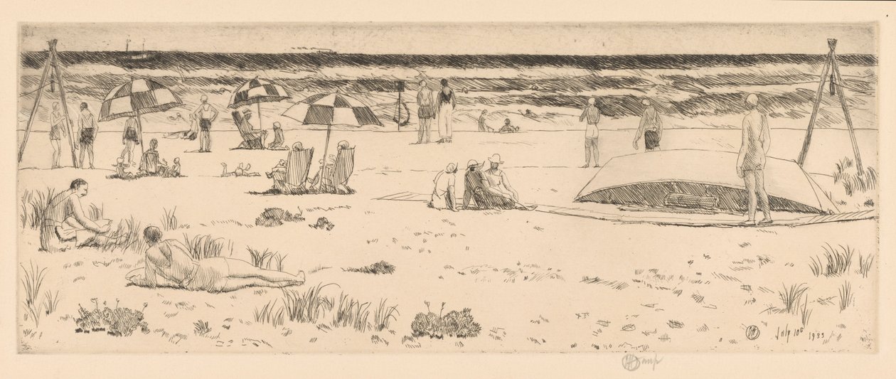 The Beach Club, Easthampton de Childe Hassam
