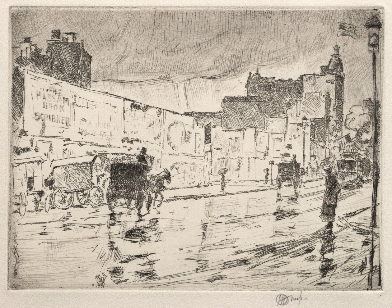 The Billboards, Nova York, 1896. de Childe Hassam