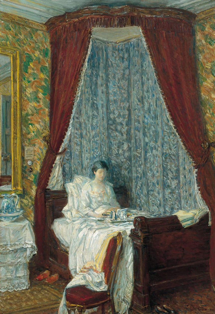 O café da manhã francês, 1910 de Childe Hassam