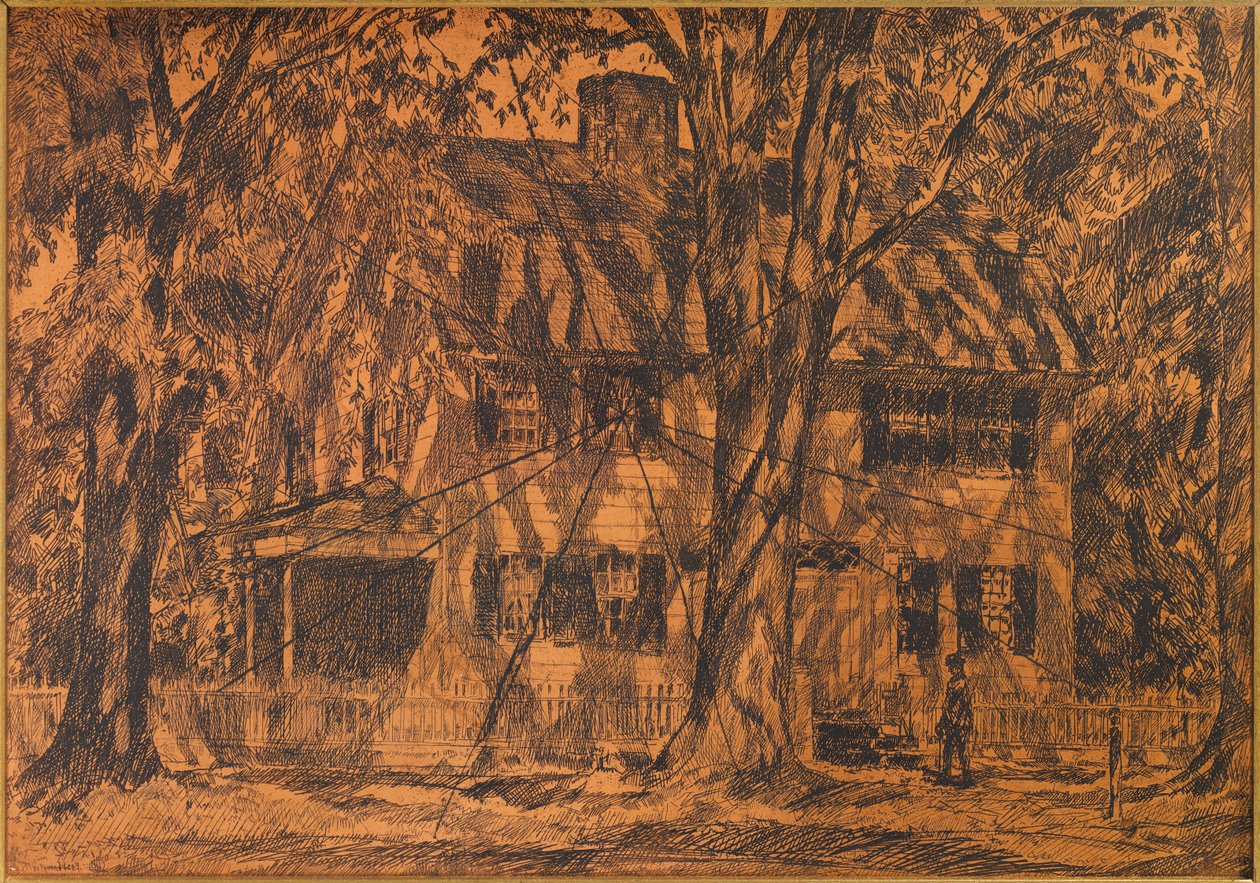 A casa Lion Gardiner, Easthampton, Long Island de Childe Hassam