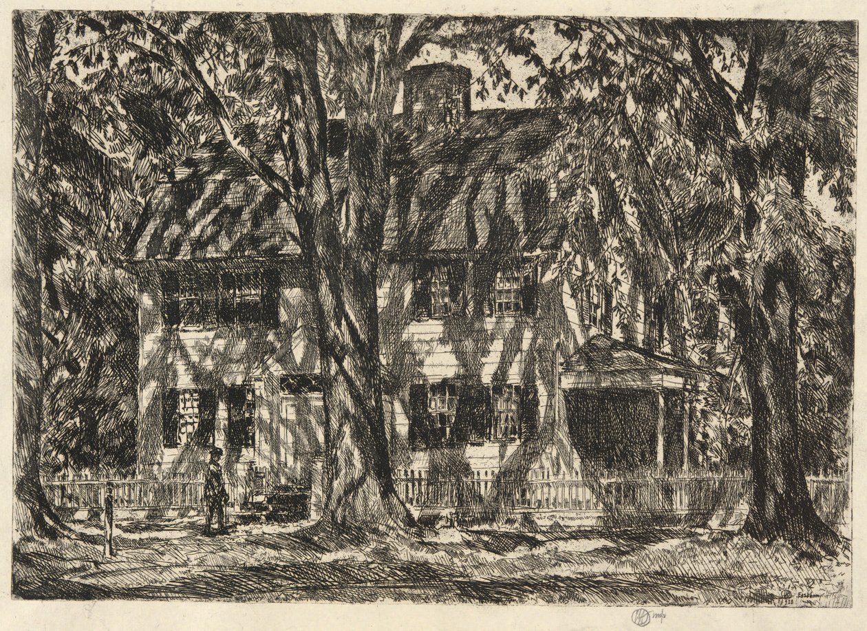 The Lion Gardner House, Easthampton de Childe Hassam