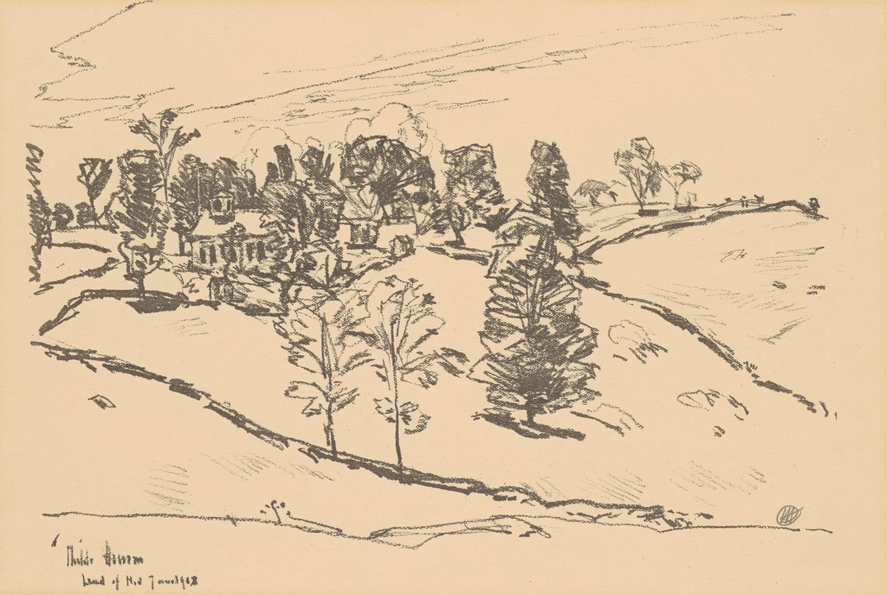 A casinha da escola, terra do aceno de Childe Hassam