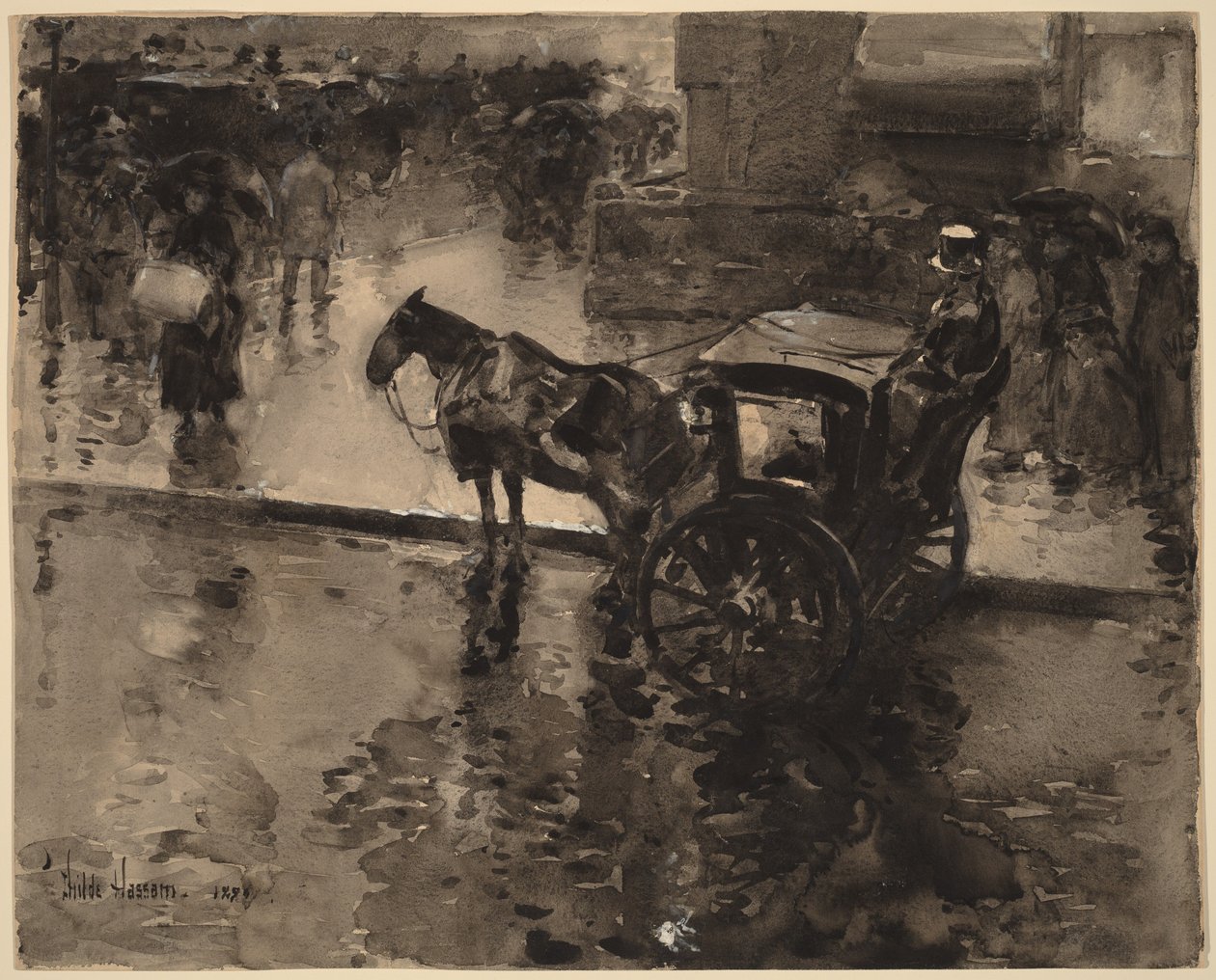 A Maré Alta na Avenida de Childe Hassam