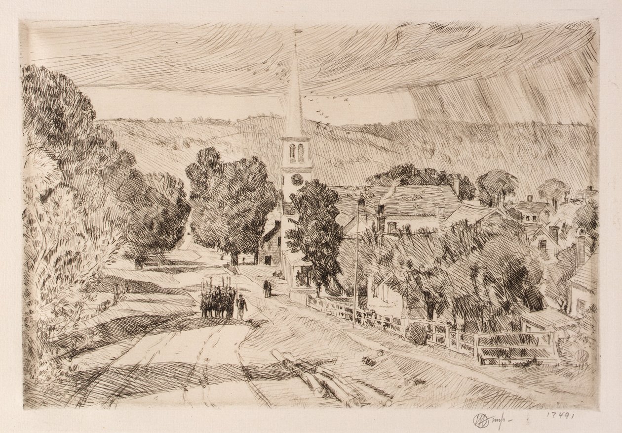 A aldeia de Vermont (Peacham) de Childe Hassam