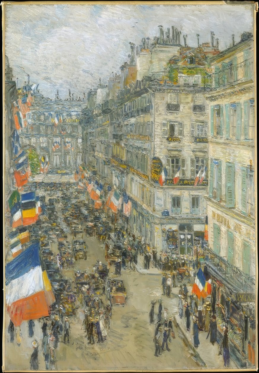 Décimo quarto de julho, Rue Daunou, 1910 de Childe Hassam