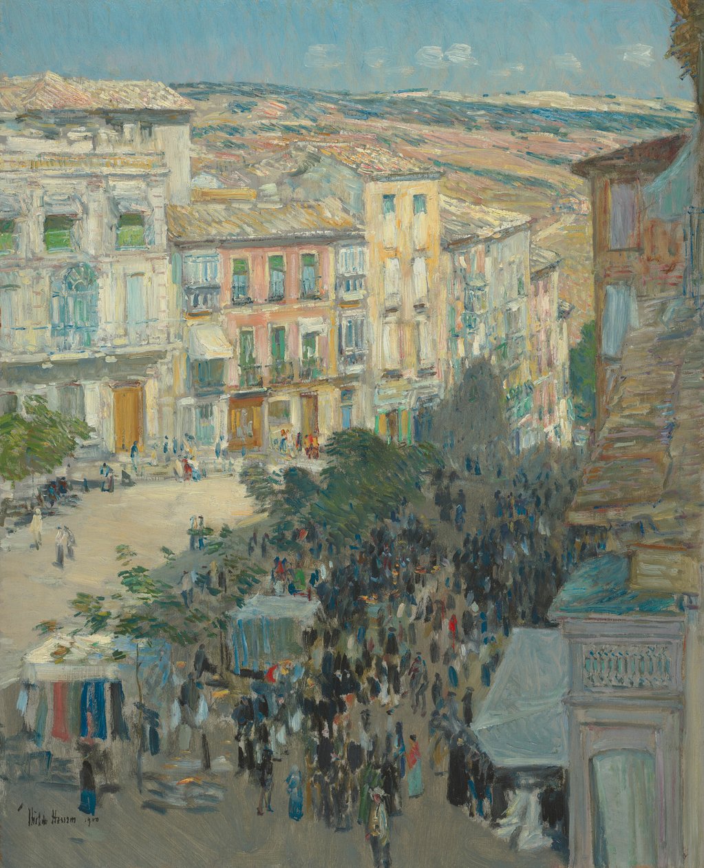 Vista de uma cidade do sul da França de Childe Hassam