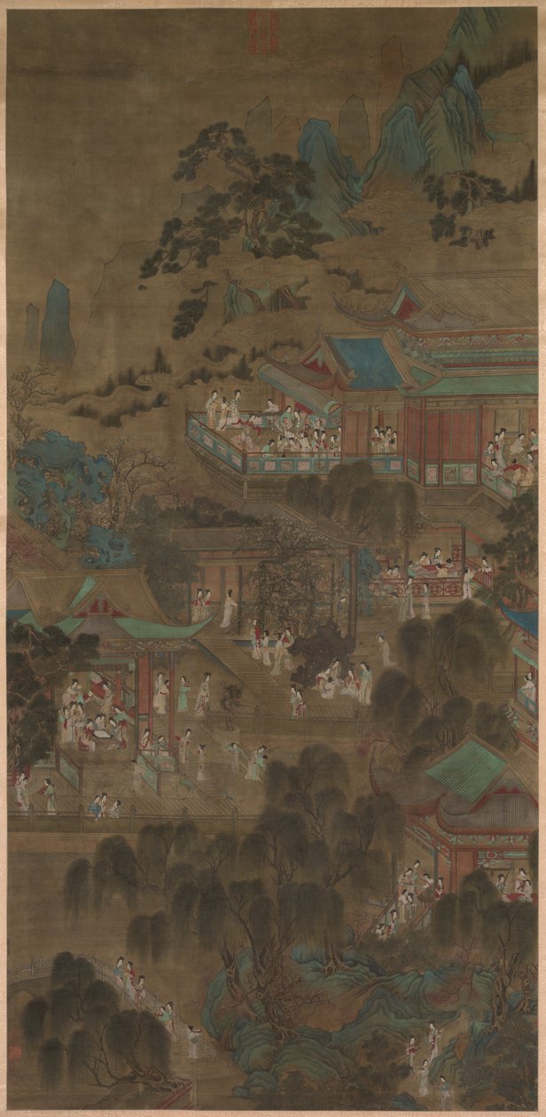 Senhoras da corte no palácio imperial de China, Yuan dynasty
