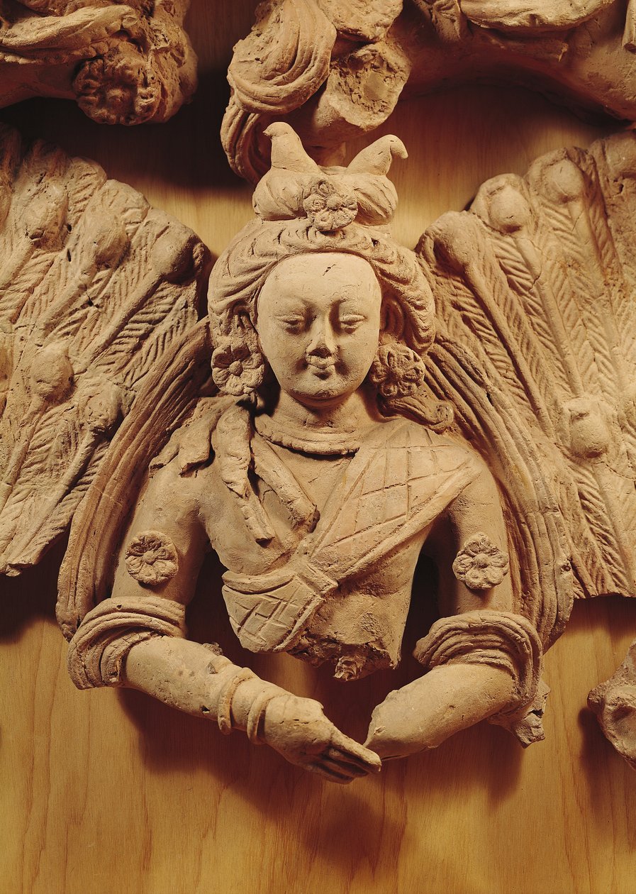 Buda Sakyamuni, de Tumshuq (Xinjiang) do sétimo ao sétimo século (terracota) de Chinese School