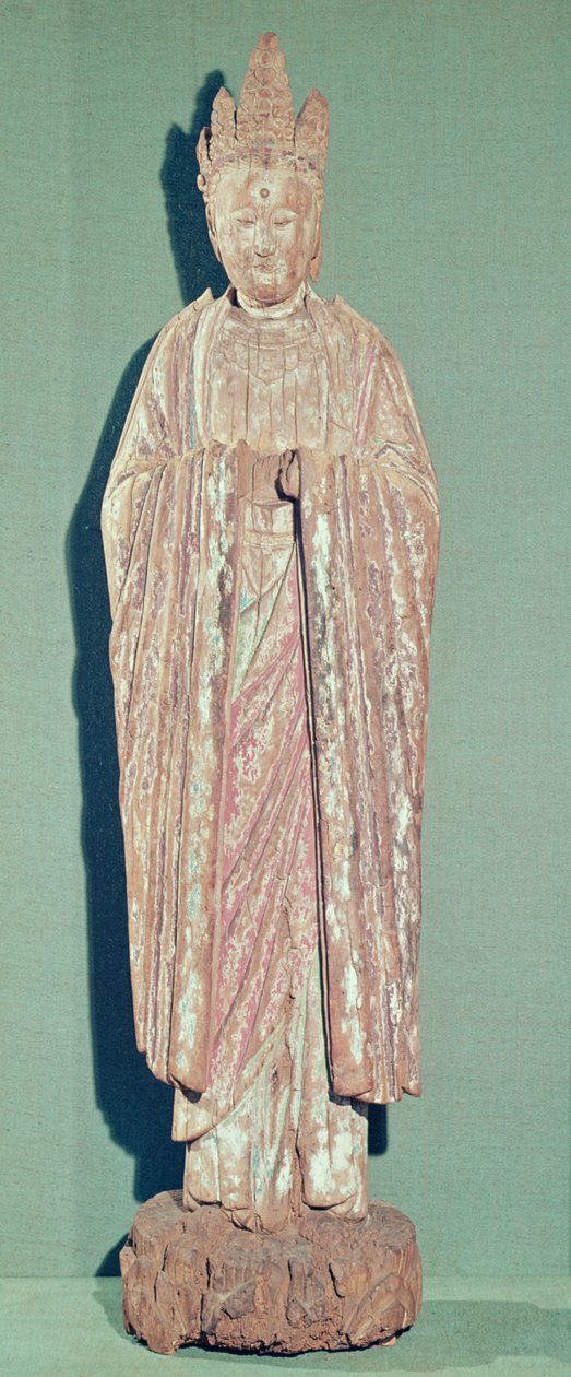 Figura de uma Deidade Taoísta (madeira) de Chinese School