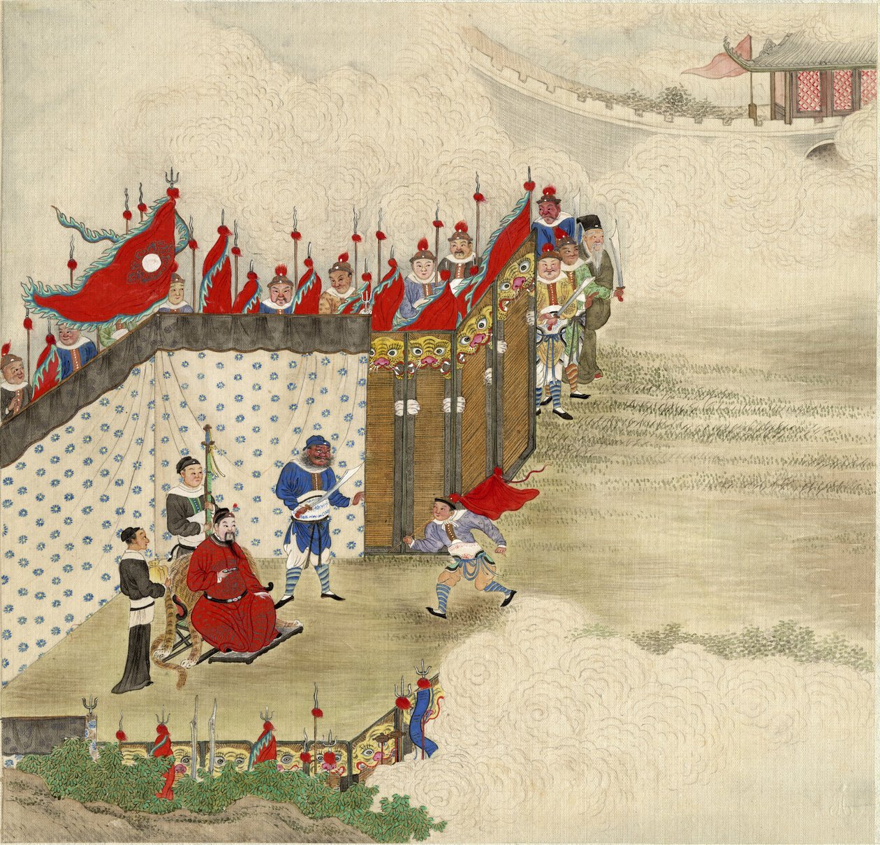 Príncipe chinês recebendo correio, ca 1820 de Chinese Master
