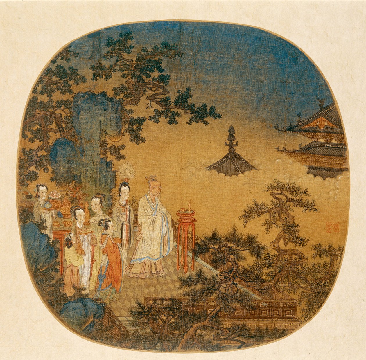Cerimônia do incenso, século XIV. de Chinese Master.