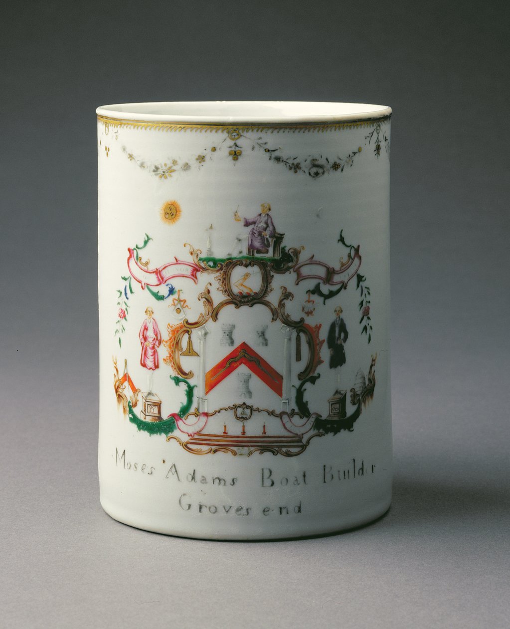 Uma Caneca Armorial, período Qianlong (1736-95) c.1775 (porcelana) de Chinese School