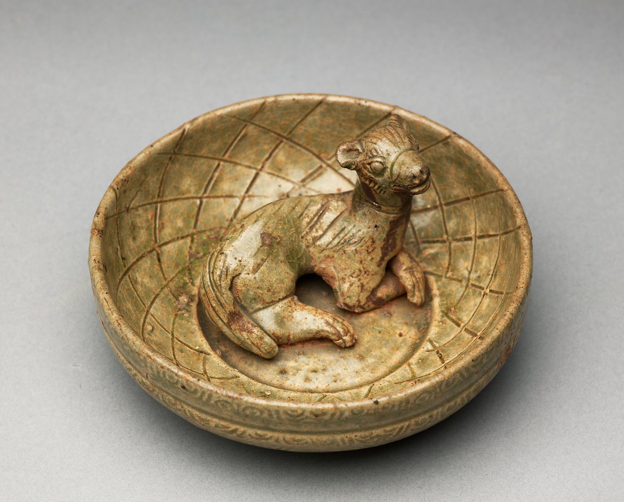 Animal em caneta, Western Jin, 265-316 (greenware) de Chinese School