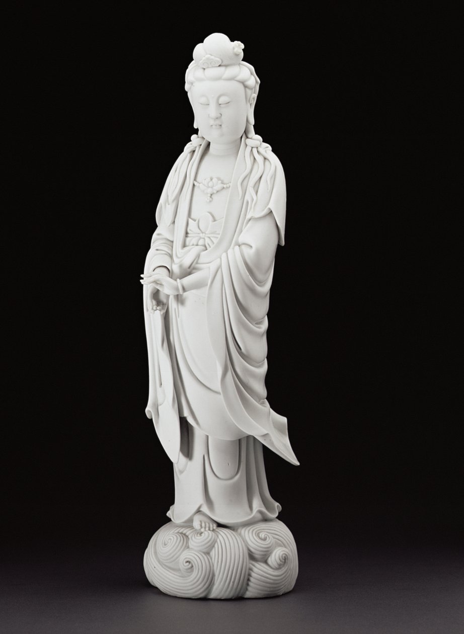Figura branca chinesa de Guanyin, c.1800 (porcelana) de Chinese School
