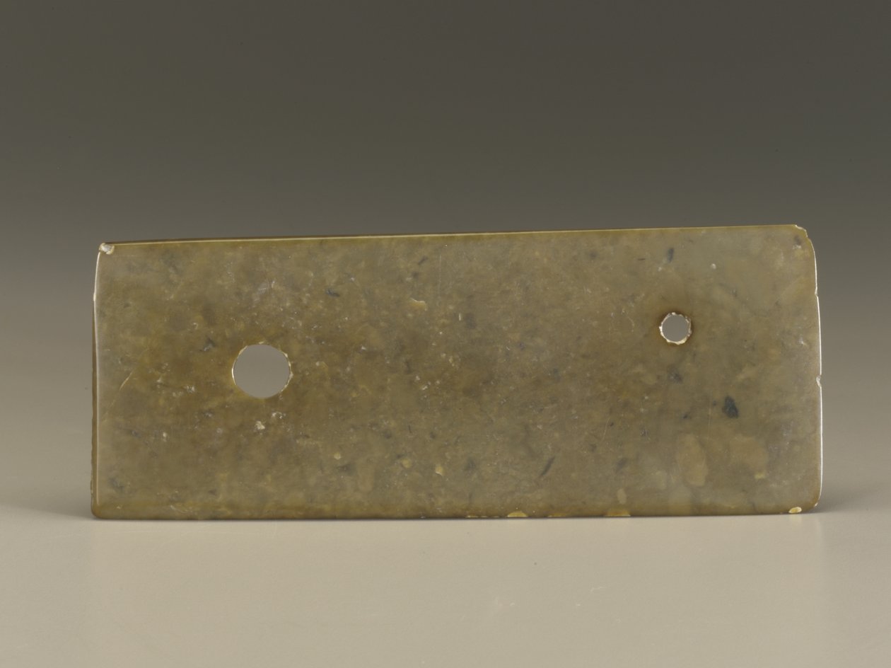 Instrumento cerimonial (kuei) Shang ou dinastia Zhou Ocidental (jade) de Chinese School