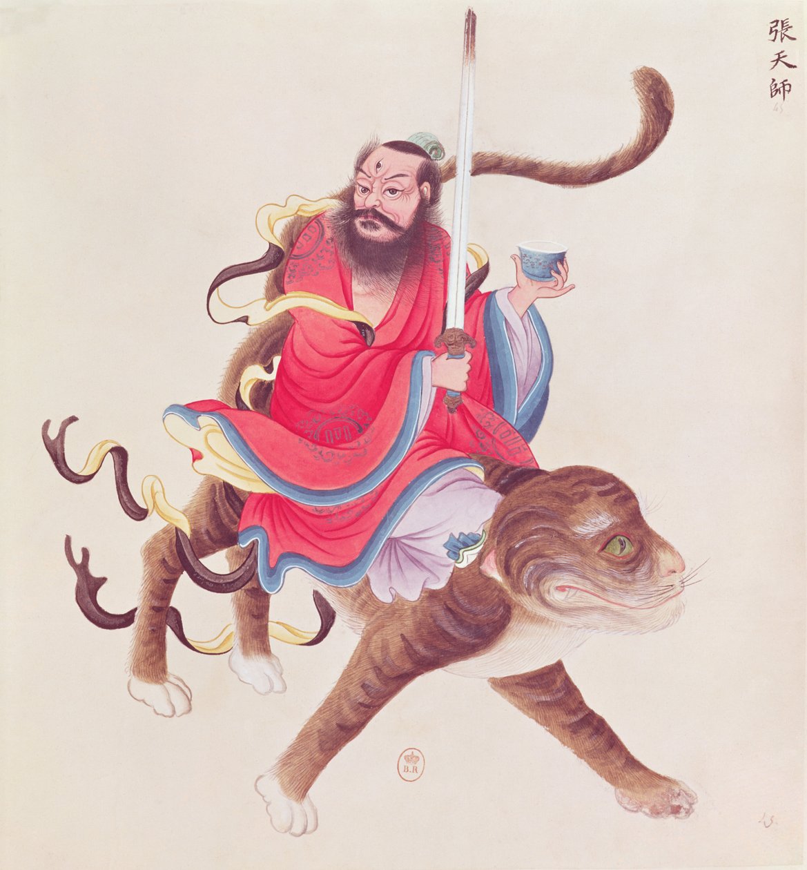 Chang Tao-Ling (fl.35 AD) (wc no papel) de Chinese School