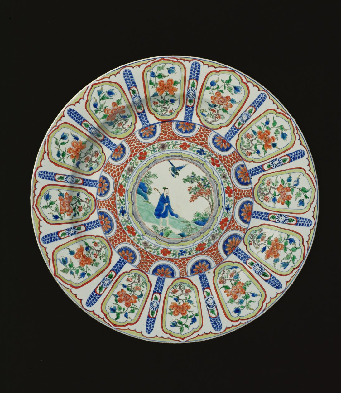Carregador representando o Poeta Tang Imortal Li Bai, Período Kangxi, c.1690 (porcelana) de Chinese School