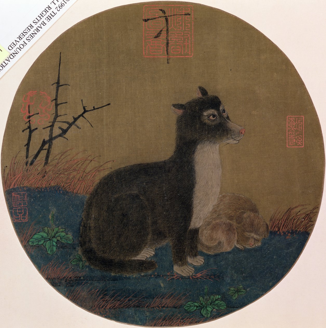 Cães, Dinastia Hui-Tsung, 1100-35 de Chinese School