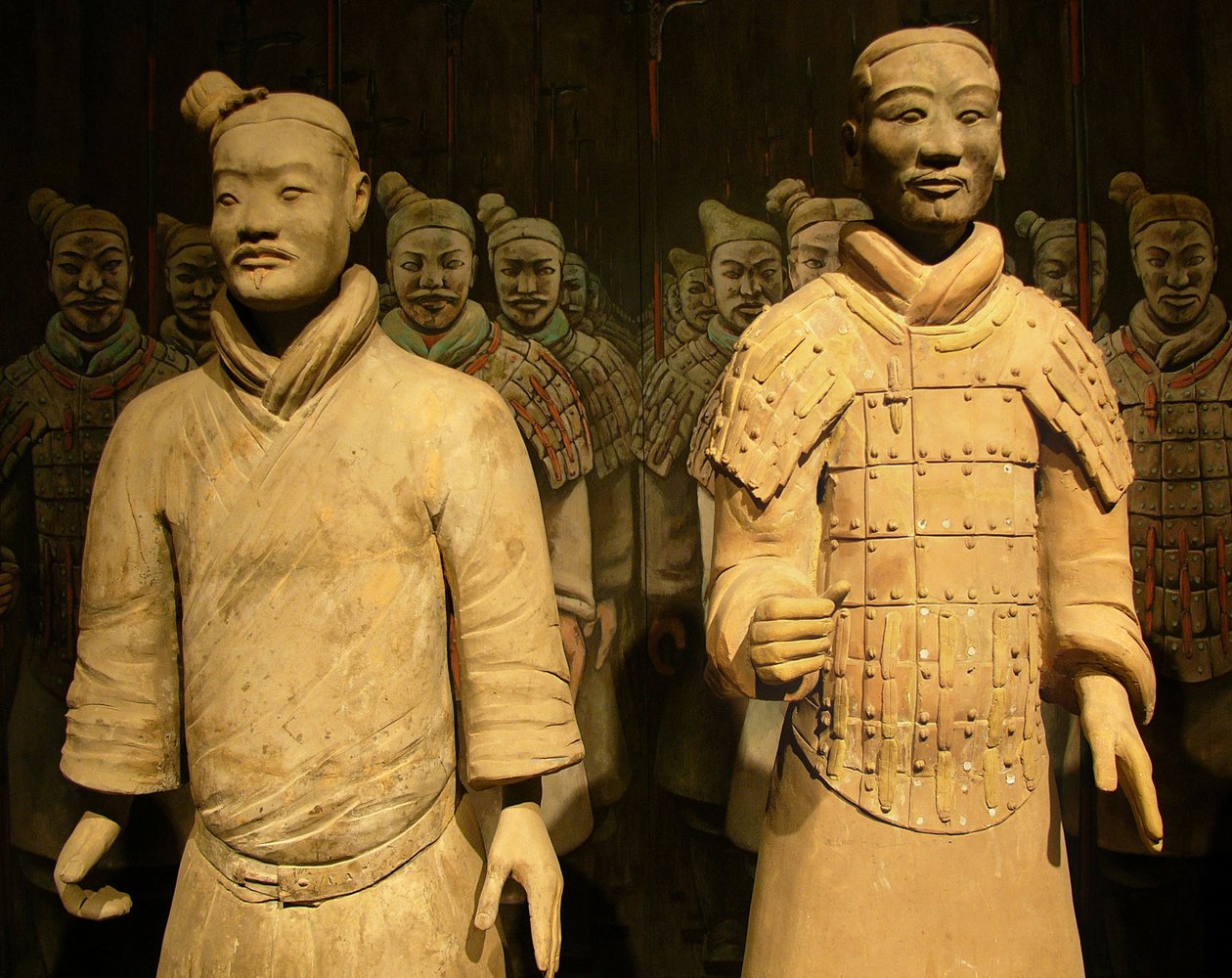 Exército de Terracota do Imperador Qin Shihuang (-260 a -210 a.C.), Museu de História de Shaanxi, Xian. Fotografia, Leonard de Selva, 2006. de Chinese School