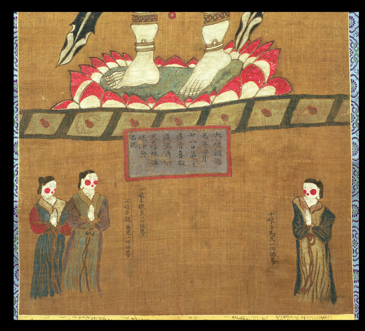 Figuras femininas fazendo oferendas a Avalokitesvara de Chinese School