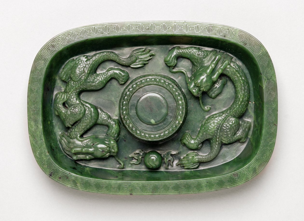 Cómoda imperial (pedra e madeira) (ver também 193799) de Chinese School