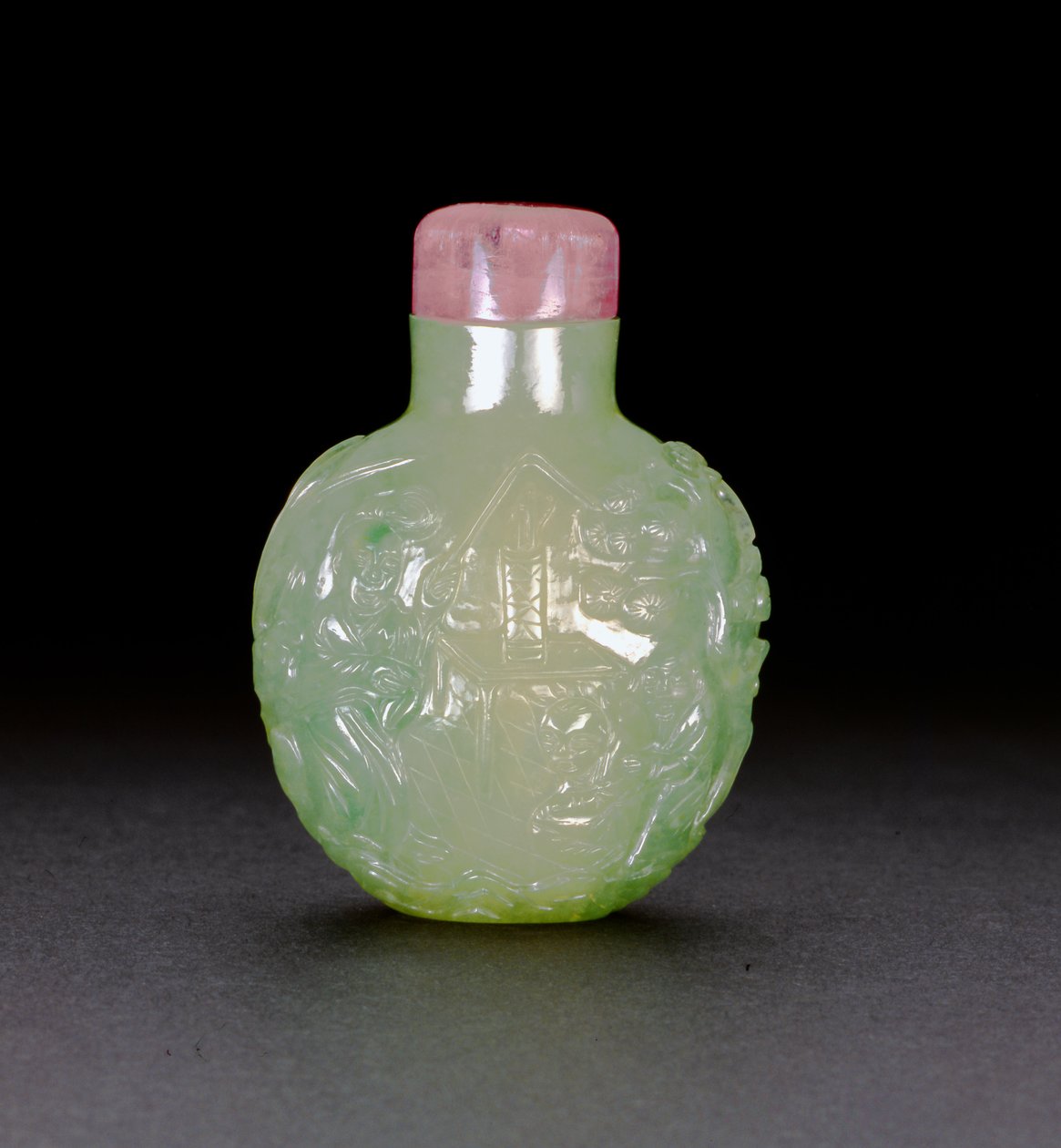 Garrafa de rapé de jadeite, c.1780-1850 (jade) de Chinese School