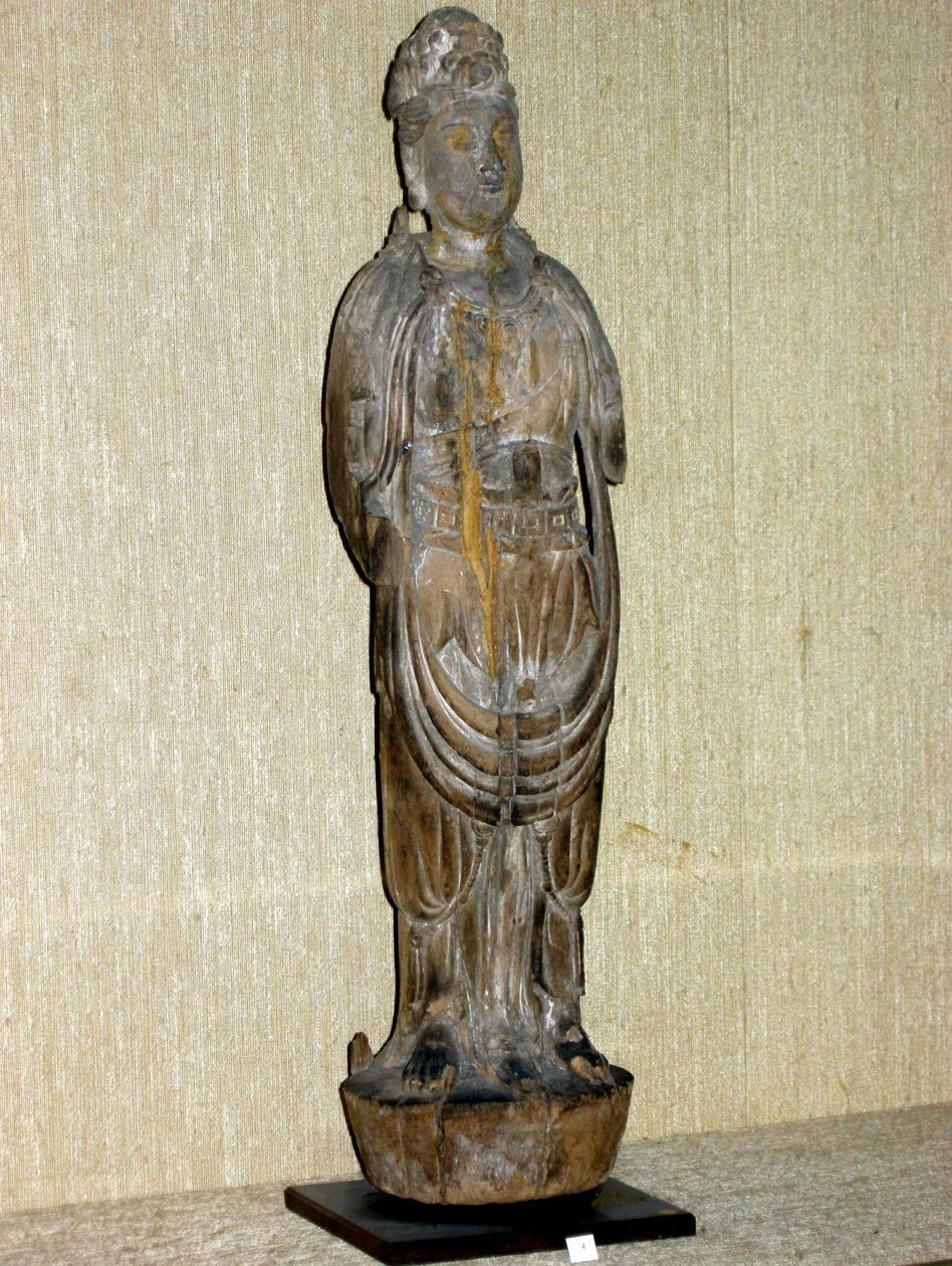 Kouan-yin, bodhisattva da compaixão, dinastia Song (960-1276) (madeira pintada) de Chinese School