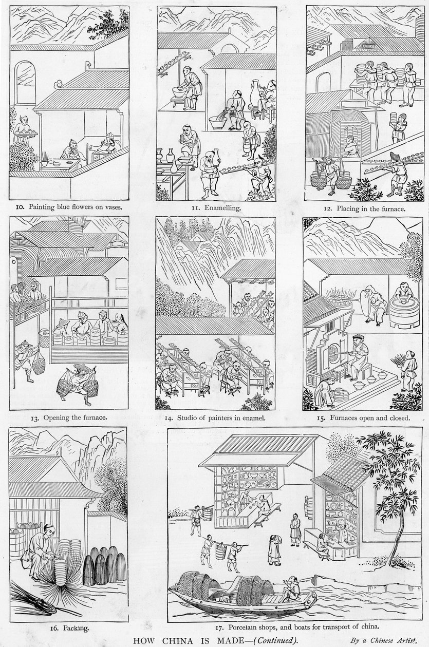 Fabricação de porcelana (ver também 384116) de Chinese School