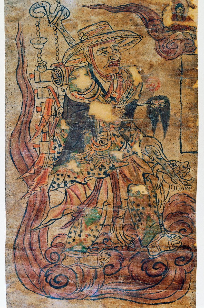 Monge-peregrino, miniatura, Dunhuang, civilização chinesa, século IX de Chinese School