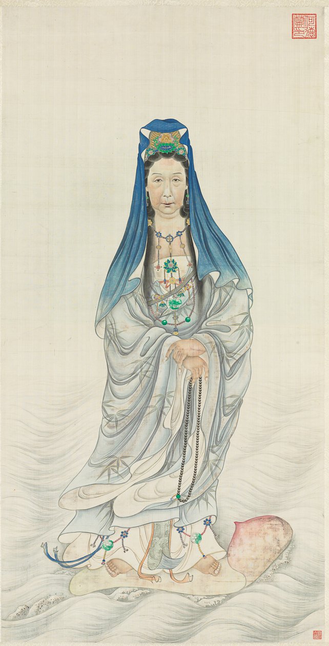Retrato da imperatriz viúva Cixi como Guanyin de Chinese School