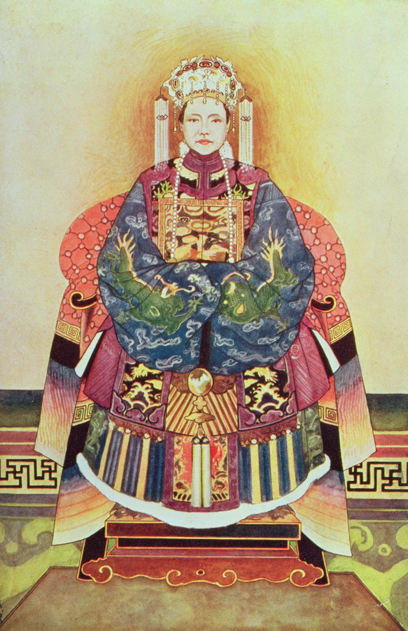 Retrato de Tzu Hsi, a Imperatriz (1835-1908) de Chinese School