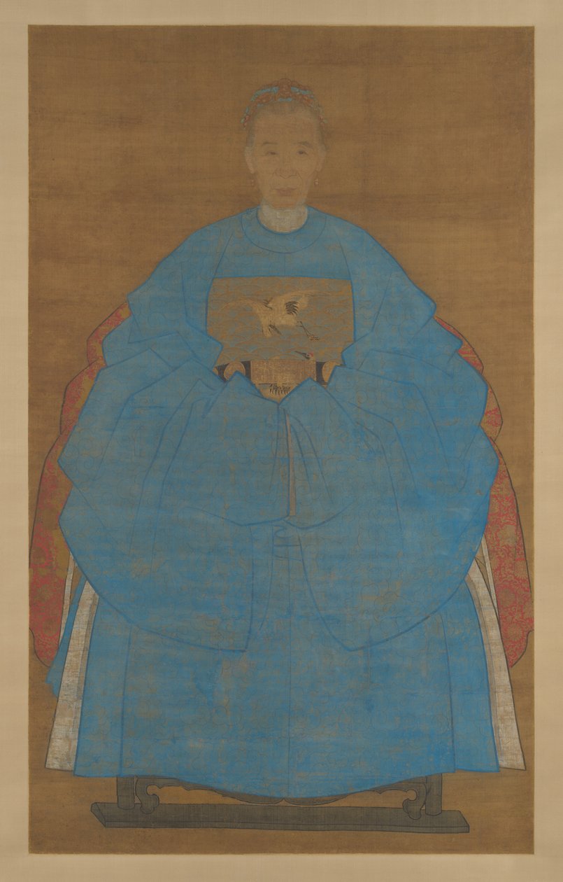 Retrato de uma velha senhora de Chinese School