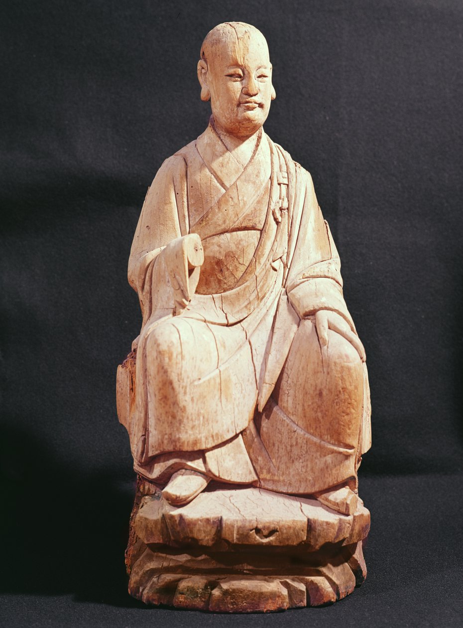 Sacerdote da dinastia Sung (madeira) de Chinese School