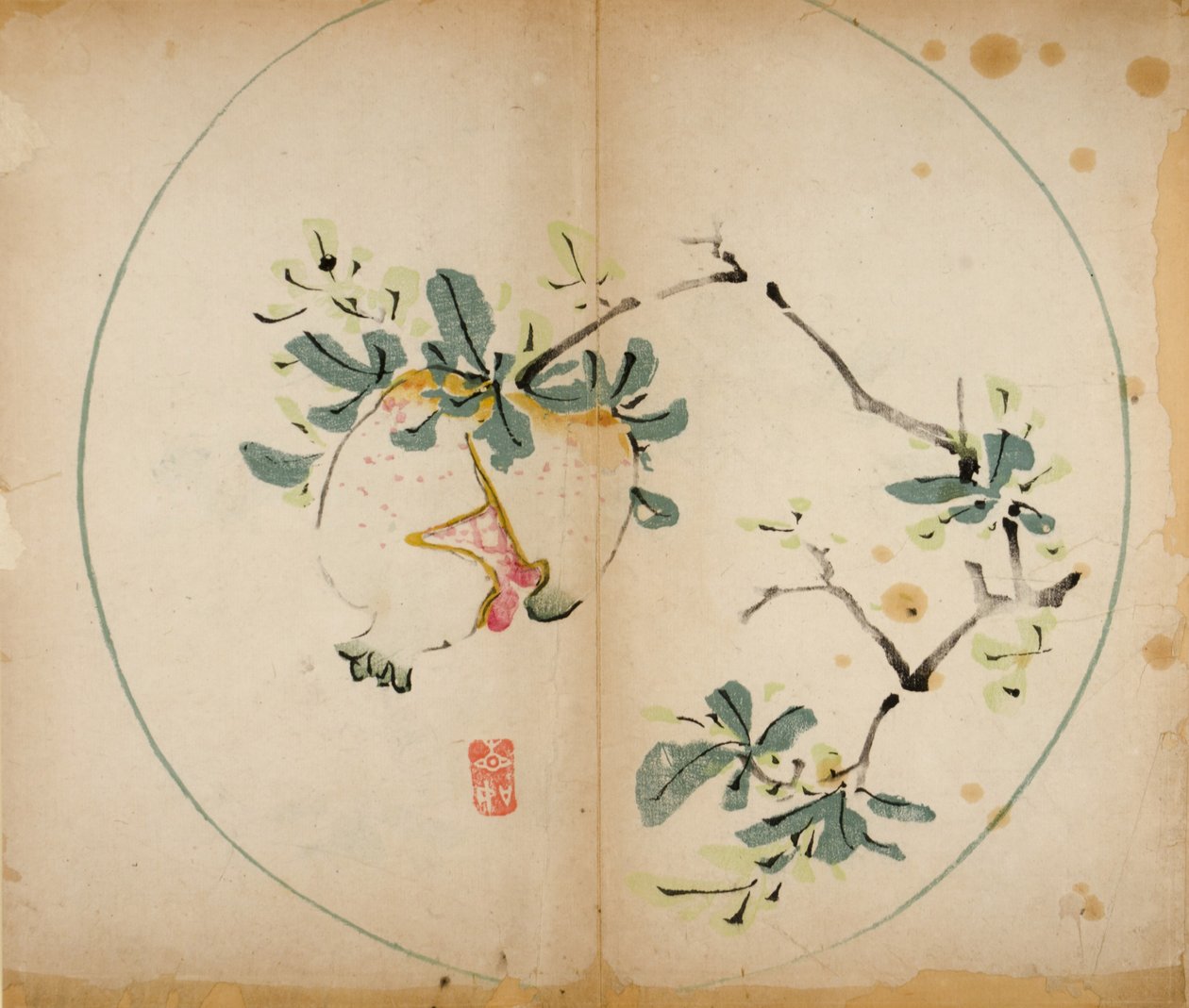 Dez estampas de estúdio de bambu, 1643 (xilogravura) de Chinese School