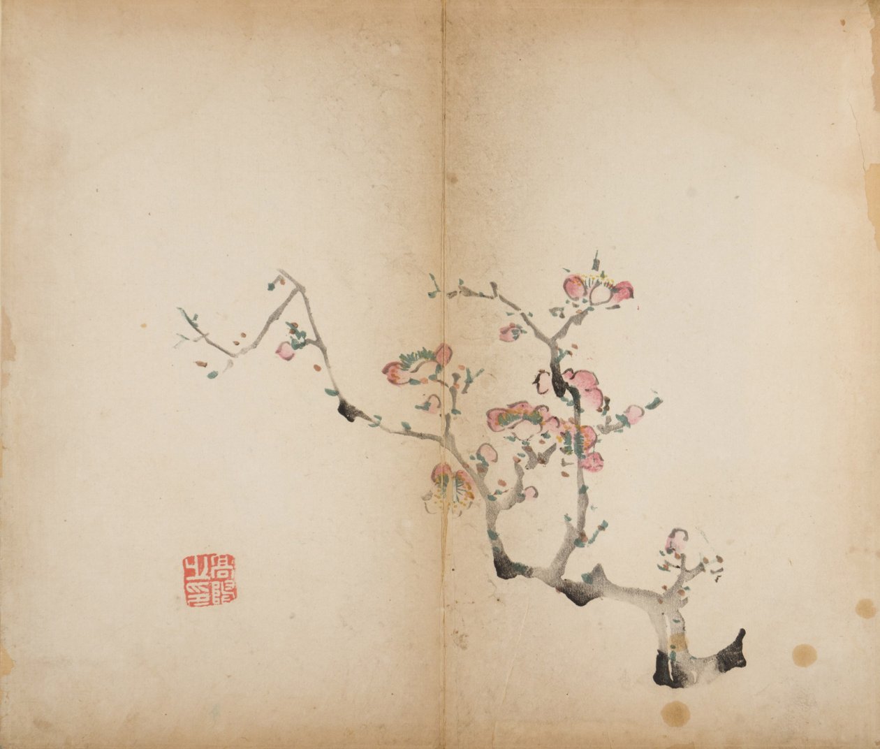 Dez estampas de estúdio de bambu, 1643 (xilogravura) de Chinese School