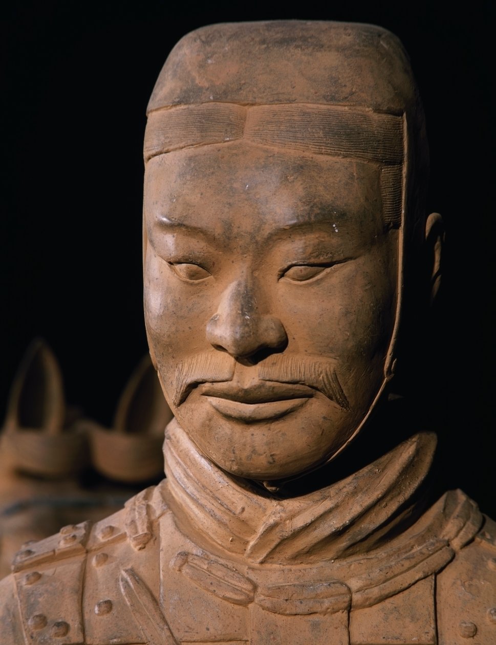 Guerreiro do Exército de Terracota, Mausoléu do Imperador Qin Shi Huang, século III a.C. (foto) de Chinese School