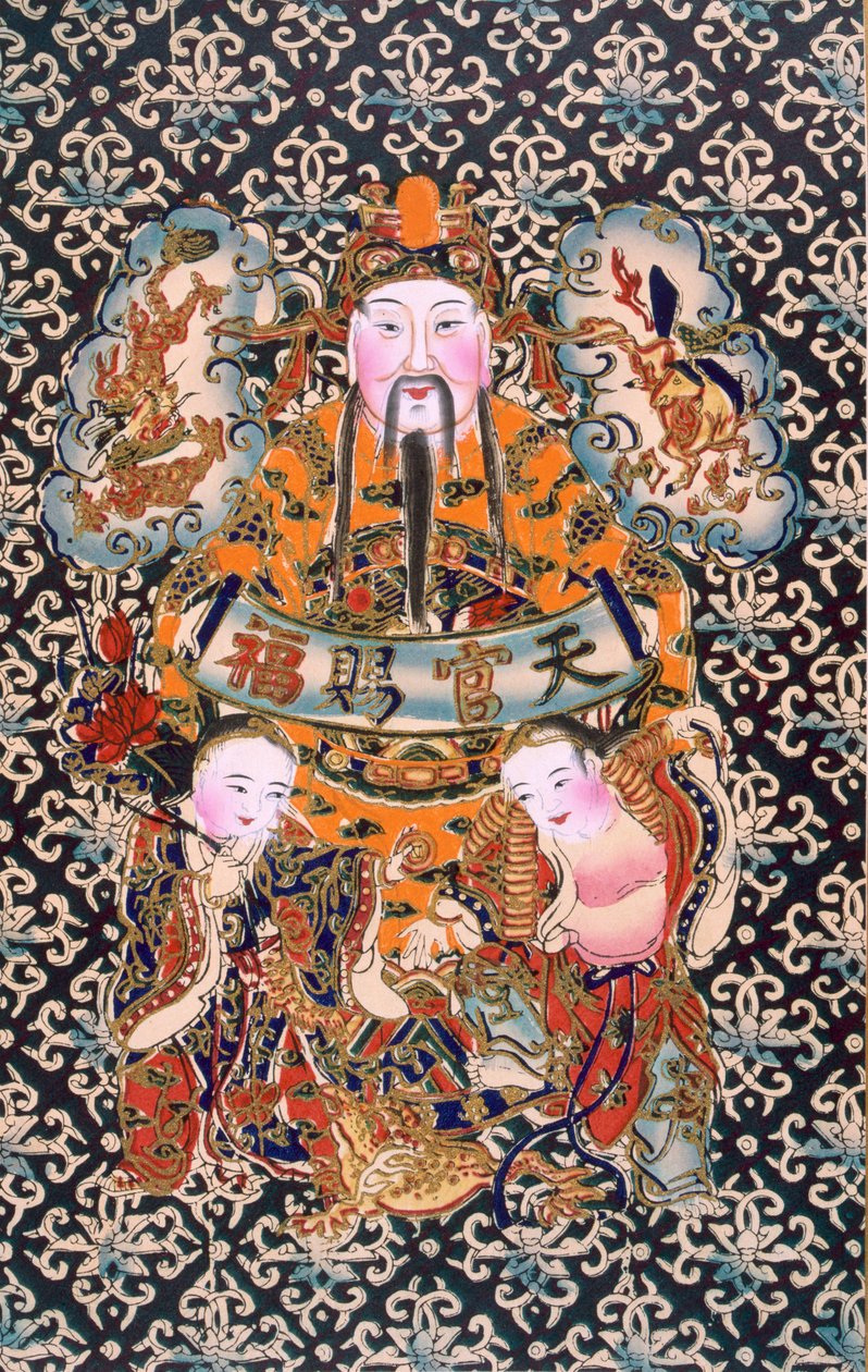 Tien Koan Tse Fou (xilogravura) de Chinese School