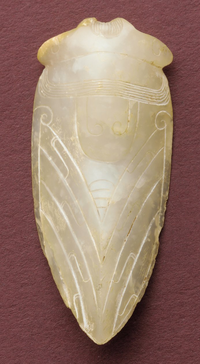 Amuleto da língua em forma de cigarra de Chinese School