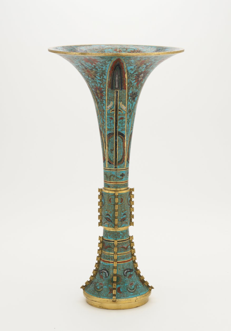 Vaso em forma de gu arcaico, 1662-1722 de Chinese School