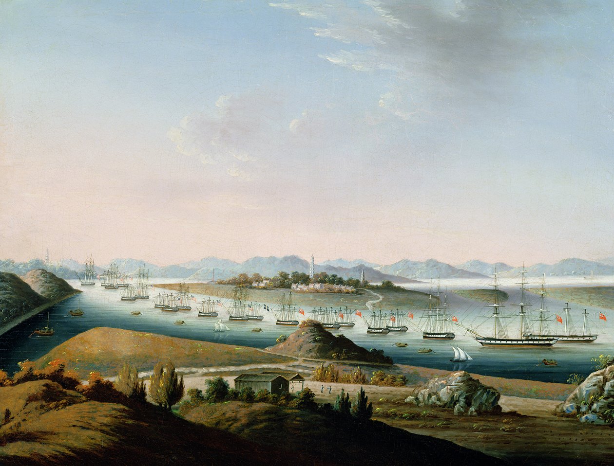 Vista de Whampoa, c.1840 de Chinese School