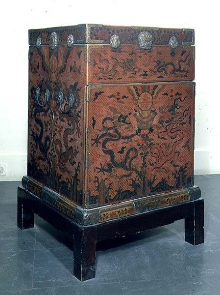 Wanli viajar baú, 1613 (laca) de Chinese School