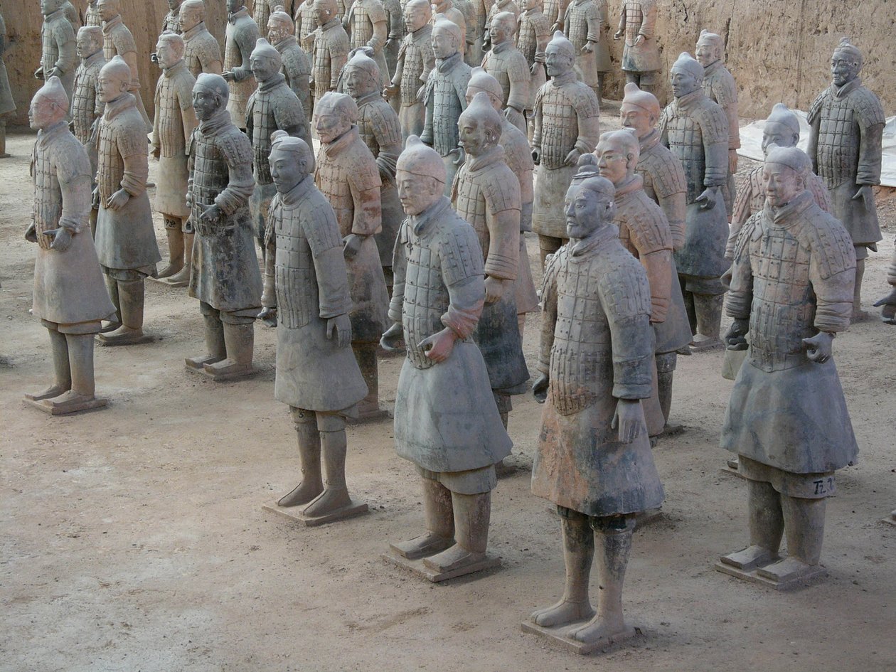 Museu Xian, guerreiros de terracota da tumba do imperador Shi Huangdi de Chinese School