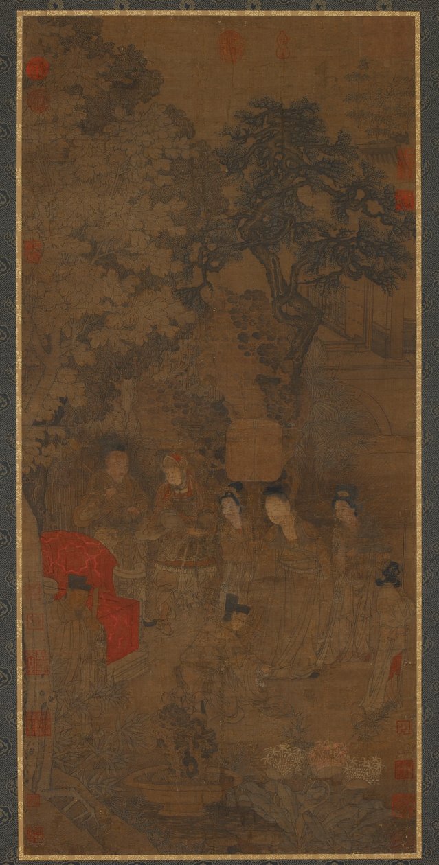 Xin Pi Tugging the Emperors Robe, Yuan ou dinastia Ming de Chinese School
