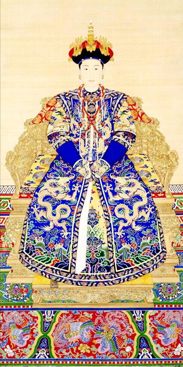 Imperatriz Jing Xian (c.1681-1731), 1º consorte do Imperador Yongzheng (1678 - 1735) de Chinese School Chinese School