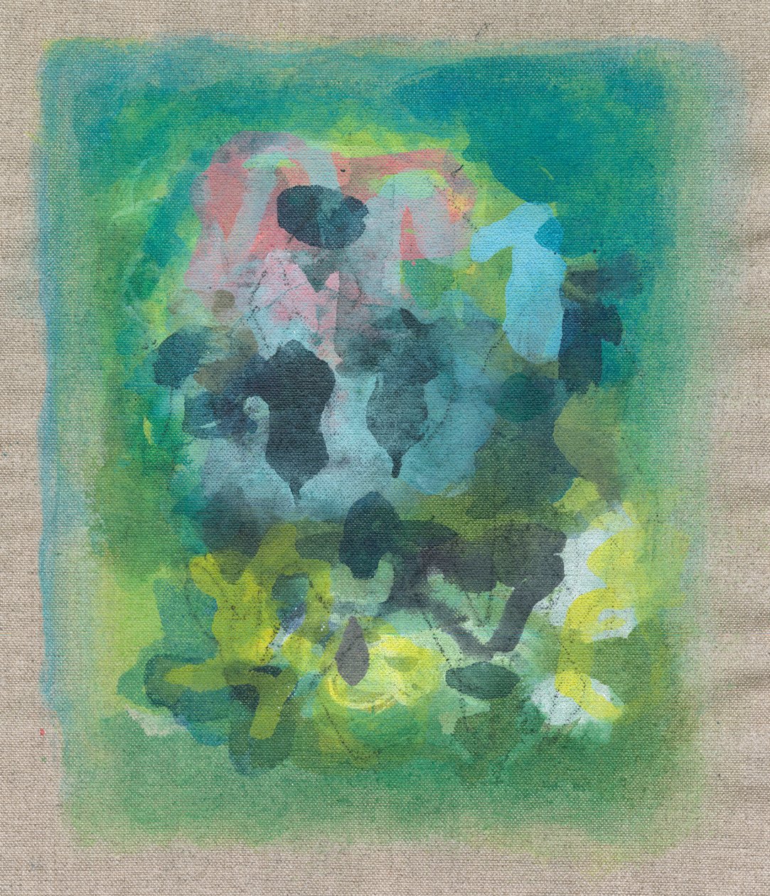 Composição abstrata IV, 2023 (técnica mista - tinta acrílica, de Ching Fun Tso