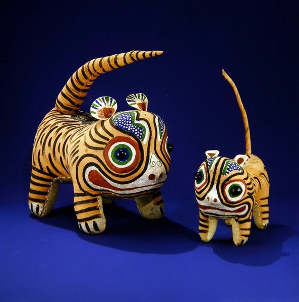 Tigres (pano pintado) (ver também 235788) de Ching Period Chinese School