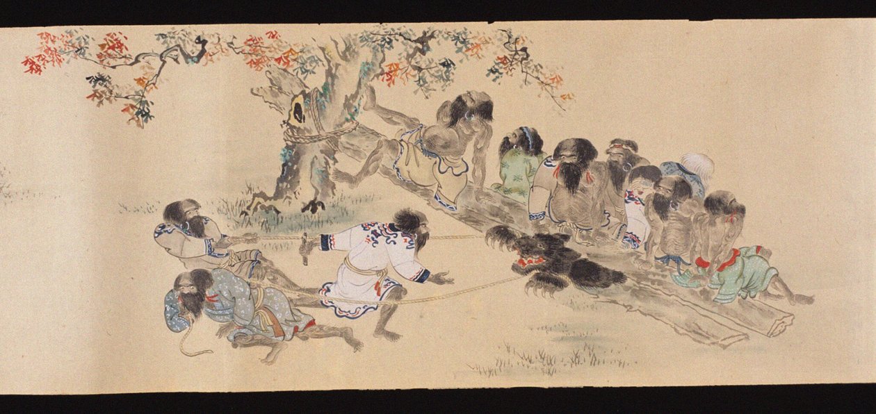 Ainu enquanto caça ao urso, 1800-1829. de Chishima