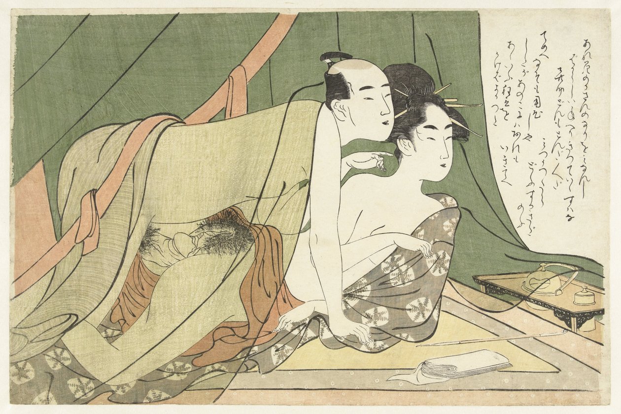 Par de amor sob mosquiteiro de Chôkyôsai Eiri
